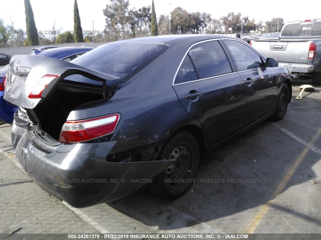 4T1BK46K67U555410 - 2007 TOYOTA CAMRY NEW GENERAT LE/XLE/SE GRAY photo 4