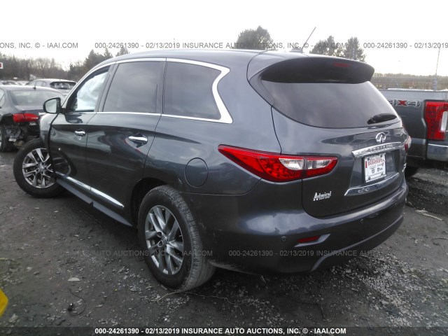 5N1AL0MM8DC310793 - 2013 INFINITI JX35 GRAY photo 3