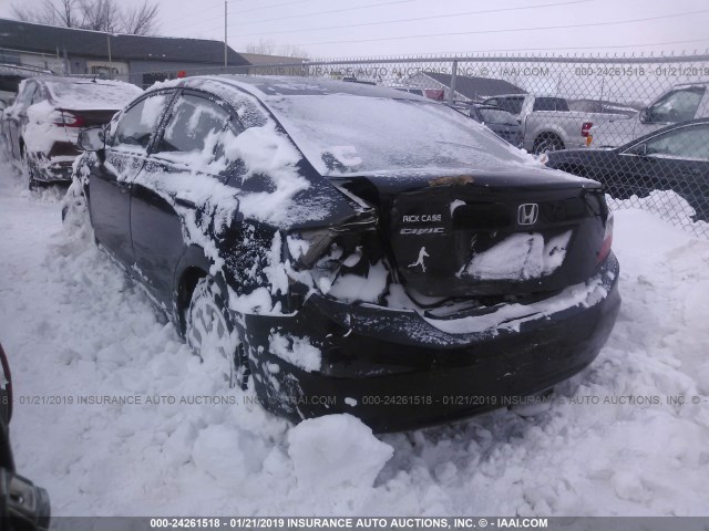 19XFB2F58CE102046 - 2012 HONDA CIVIC LX 黑色 照片 3