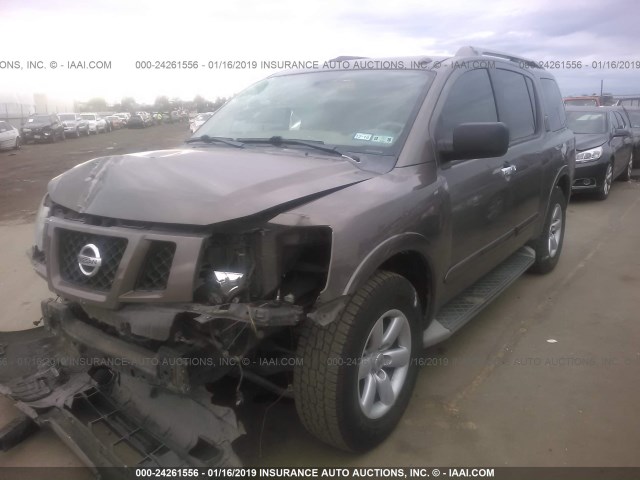 5N1BA0ND6DN600172 - 2013 NISSAN ARMADA SV/SL/PLATINUM BROWN photo 2