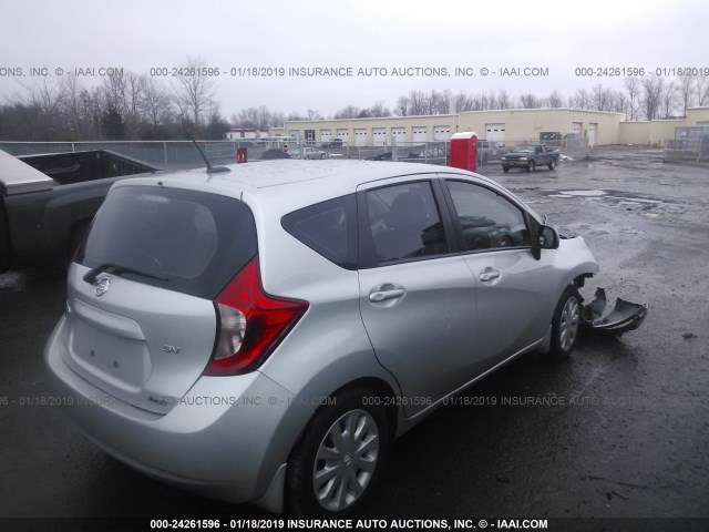 3N1CE2CPXEL364183 - 2014 NISSAN VERSA NOTE S/S PLUS/SV/SL SILVER photo 4