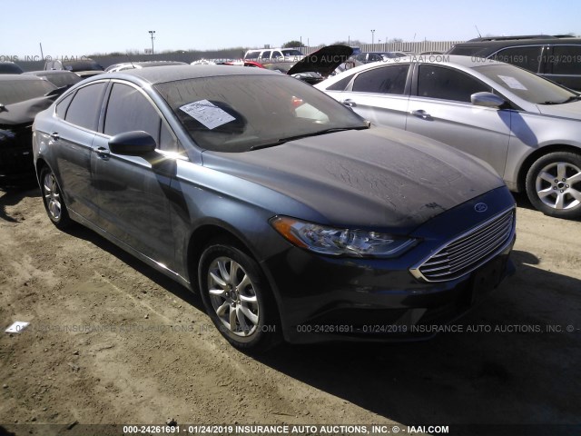 3FA6P0G71JR154202 - 2018 FORD FUSION S BLUE photo 1