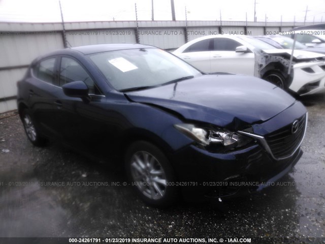 JM1BM1L70E1111130 - 2014 MAZDA 3 TOURING BLUE photo 1