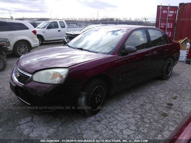 1G1ZS51F96F300796 - 2006 CHEVROLET MALIBU LS Tünd qırmızı foto 2