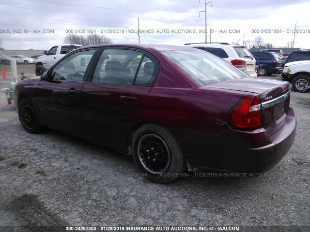 1G1ZS51F96F300796 - 2006 CHEVROLET MALIBU LS Tünd qırmızı foto 3