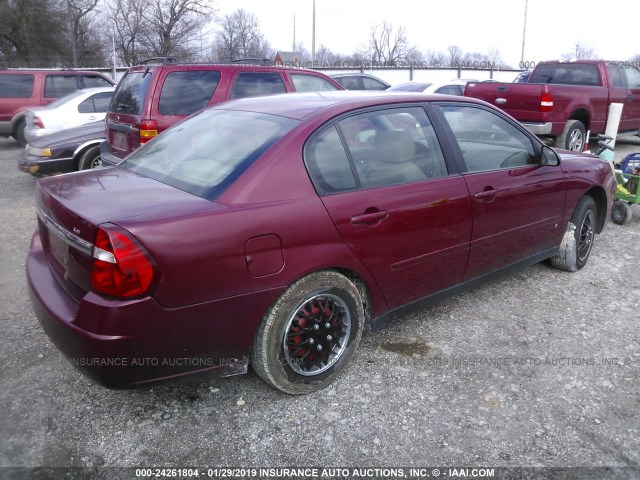 1G1ZS51F96F300796 - 2006 CHEVROLET MALIBU LS Tünd qırmızı foto 4