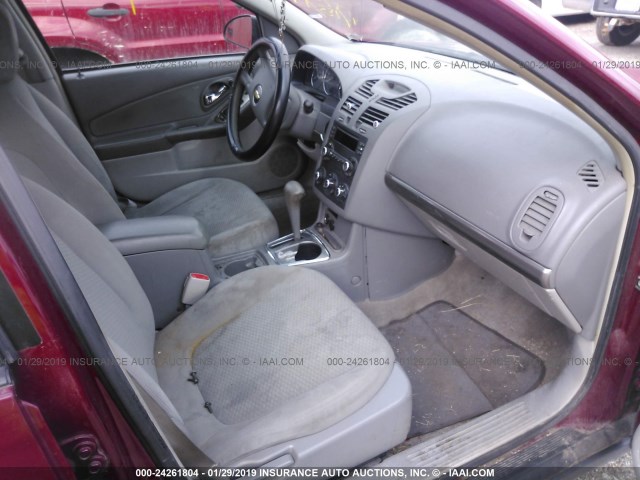 1G1ZS51F96F300796 - 2006 CHEVROLET MALIBU LS Tünd qırmızı foto 5