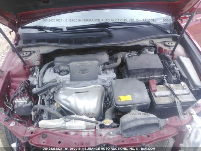 4T1BF1FK2DU686929 - 2013 TOYOTA CAMRY L/SE/LE/XLE 红色 照片 10