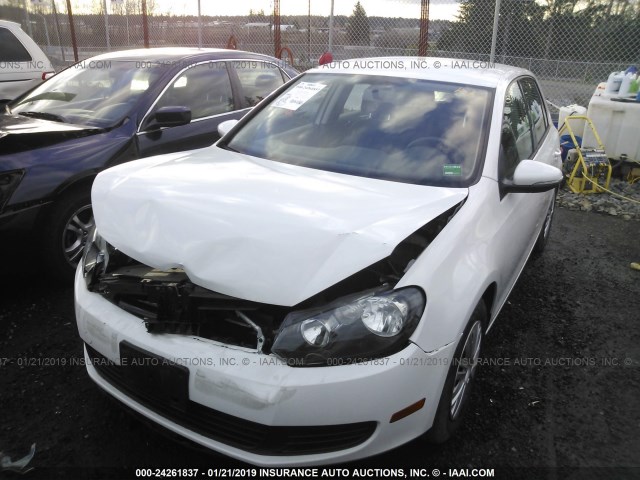 WVWDB7AJ1EW007507 - 2014 VOLKSWAGEN GOLF WHITE photo 2