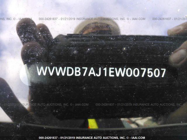 WVWDB7AJ1EW007507 - 2014 VOLKSWAGEN GOLF WHITE photo 9