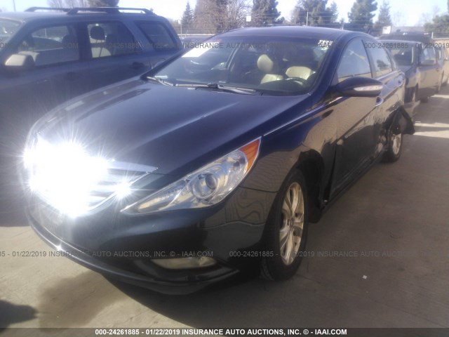 5NPEC4AC7DH560734 - 2013 HYUNDAI SONATA SE/LIMITED Dark Blue photo 2