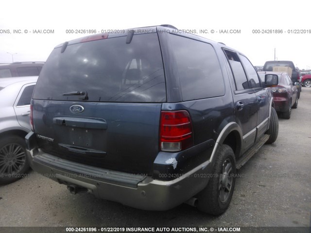 1FMPU17L03LC11951 - 2003 FORD EXPEDITION EDDIE BAUER BLUE photo 4