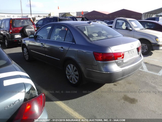 5NPEU4AC1AH650602 - 2010 HYUNDAI SONATA SE/LIMITED GRAY photo 3