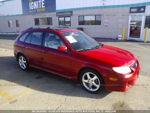 JM1BJ246521589480 - 2002 MAZDA PROTEGE PR5 RED photo 1