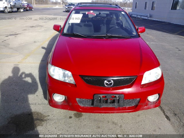 JM1BJ246521589480 - 2002 MAZDA PROTEGE PR5 RED photo 6