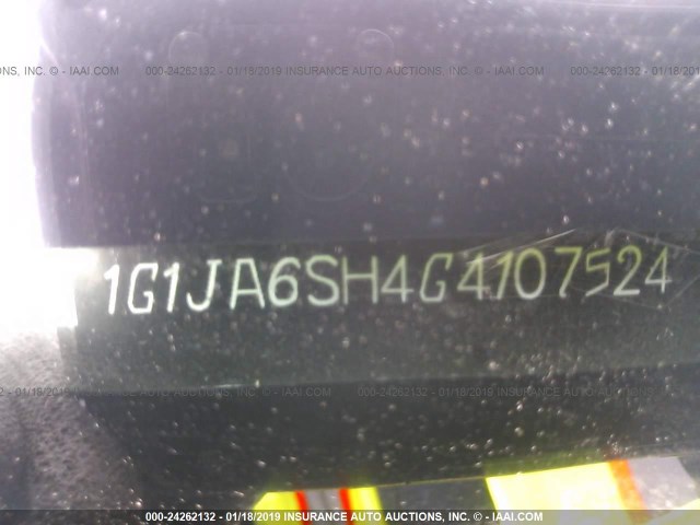 1G1JA6SH4G4107524 - 2016 CHEVROLET SONIC LS 白色 照片 9