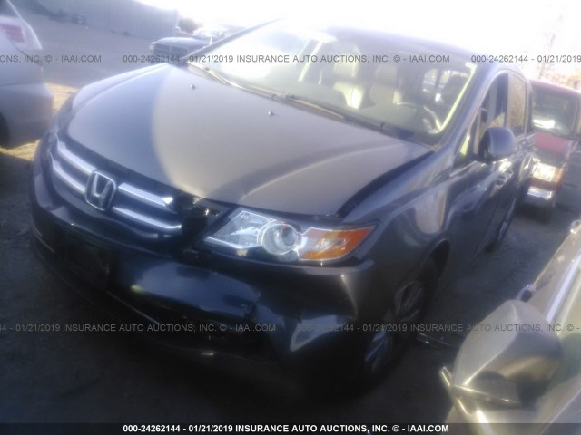 5FNRL5H69GB139835 - 2016 HONDA ODYSSEY EXL GRAY photo 2