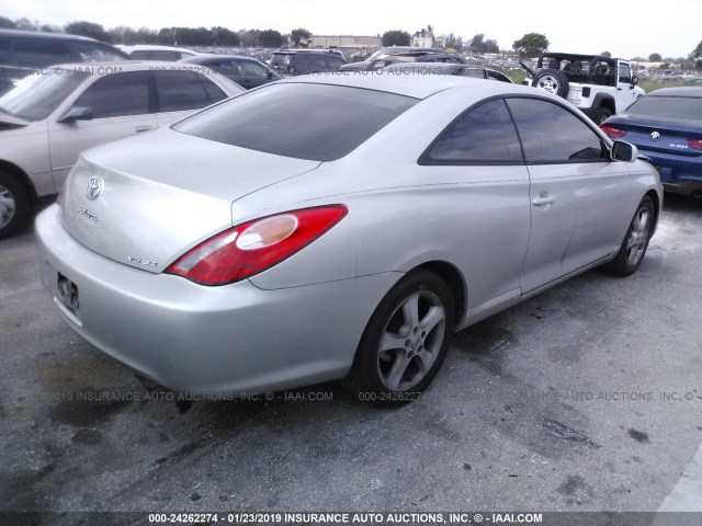 4T1CA38P54U012412 - 2004 TOYOTA CAMRY SOLARA SE/SLE SILVER photo 4