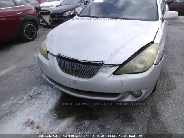 4T1CA38P54U012412 - 2004 TOYOTA CAMRY SOLARA SE/SLE SILVER photo 6