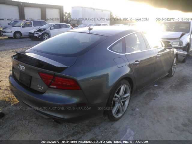 WAU2GAFC4EN071964 - 2014 AUDI A7 PRESTIGE GRAY photo 4