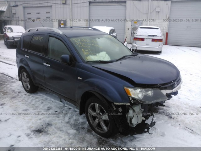 JA4MS41X27Z008423 - 2007 MITSUBISHI OUTLANDER XLS BLUE photo 1