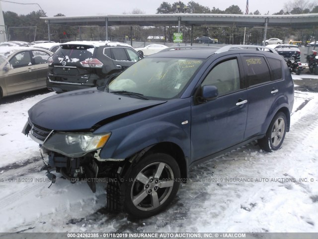 JA4MS41X27Z008423 - 2007 MITSUBISHI OUTLANDER XLS BLUE photo 2