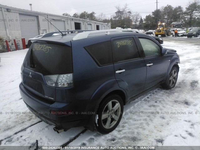 JA4MS41X27Z008423 - 2007 MITSUBISHI OUTLANDER XLS BLUE photo 4