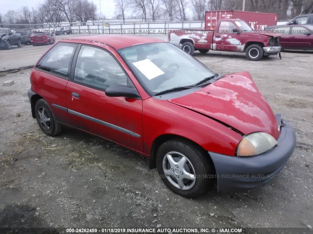 2C1MR2263W6700886 - 1998 CHEVROLET METRO RED photo 1