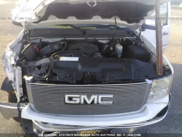 3GTEC23J09G150244 - 2009 GMC SIERRA C1500 SLE WHITE photo 10