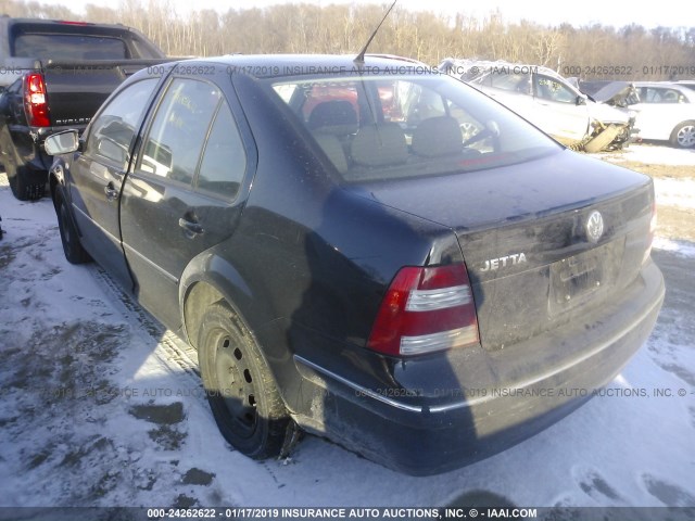 3VWRK69M74M078124 - 2004 VOLKSWAGEN JETTA GL BLACK photo 3