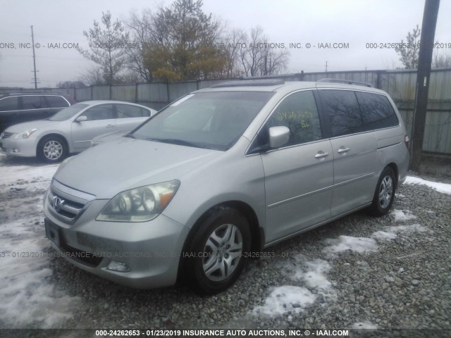 5FNRL38775B123546 - 2005 HONDA ODYSSEY EXL SILVER photo 2