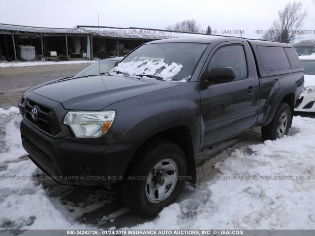 5TFPX4EN8EX021697 - 2014 TOYOTA TACOMA GRAY photo 2