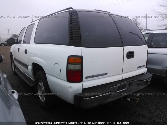 3GNEC16Z44G232389 - 2004 CHEVROLET SUBURBAN C1500 WHITE photo 3