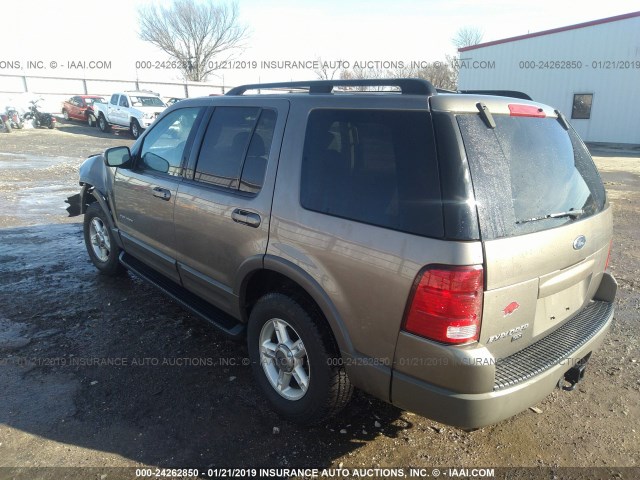 1FMZU73E22ZC10637 - 2002 FORD EXPLORER XLT BROWN photo 3