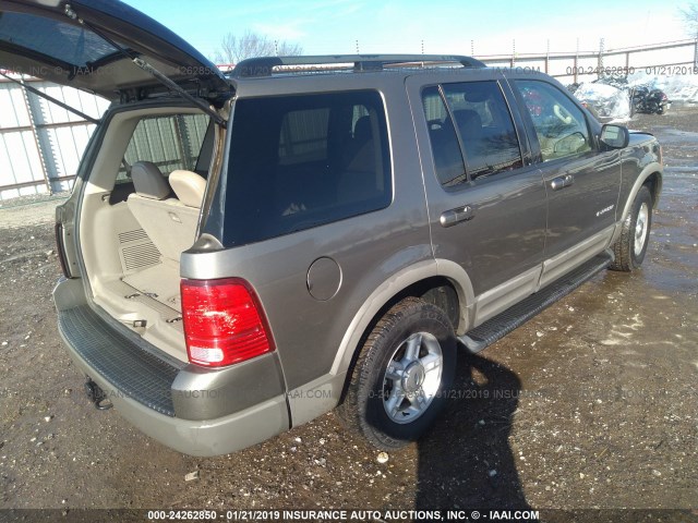 1FMZU73E22ZC10637 - 2002 FORD EXPLORER XLT BROWN photo 4