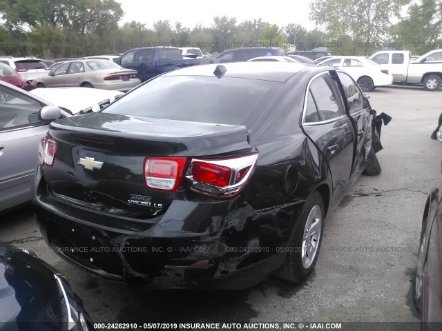 1G11B5SL6EF190466 - 2014 CHEVROLET MALIBU LS BLACK photo 4
