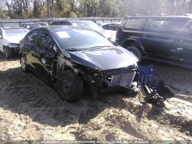 KNAFK4A61G5576222 - 2016 KIA FORTE LX BLACK photo 1