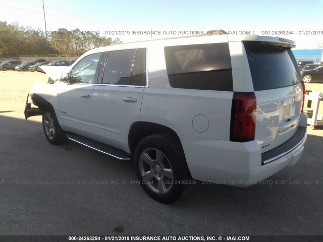 1GNSKCKC3JR254060 - 2018 CHEVROLET Tahoe K1500 PREMIER WHITE photo 3