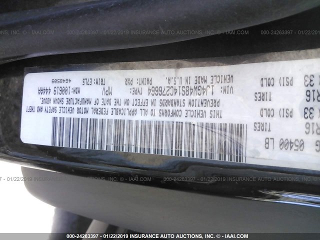 1J4GW48S14C276664 - 2004 JEEP GRAND CHEROKEE LAREDO/COLUMBIA/FREEDOM 黑色 照片 9