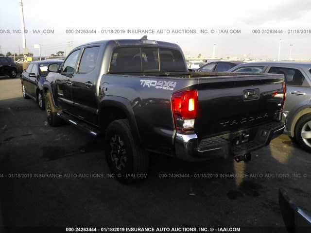 3TMCZ5AN9GM039025 - 2016 TOYOTA TACOMA DBL CAB/SR/SR5/TRD SPT/OR GRAY photo 3