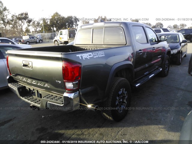 3TMCZ5AN9GM039025 - 2016 TOYOTA TACOMA DBL CAB/SR/SR5/TRD SPT/OR GRAY photo 4