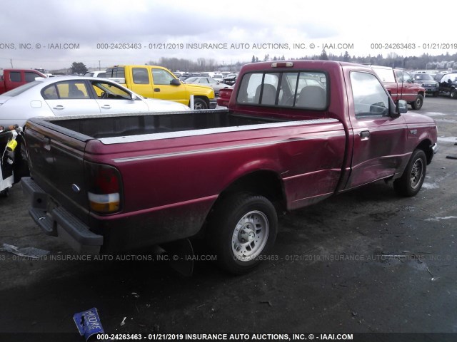 1FTCR10U1PPA88005 - 1993 FORD RANGER RED photo 4