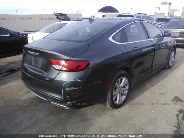 1C3CCCAG3GN184532 - 2016 CHRYSLER 200 LIMITED GRAY photo 4
