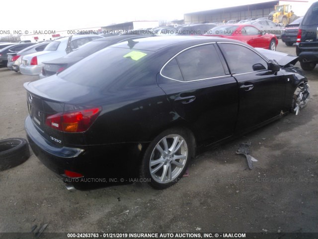 JTHBK262475040956 - 2007 LEXUS IS 250 BLACK photo 4