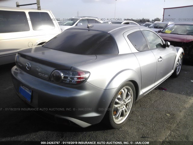 JM1FE17N350142790 - 2005 MAZDA RX8 SILVER photo 4