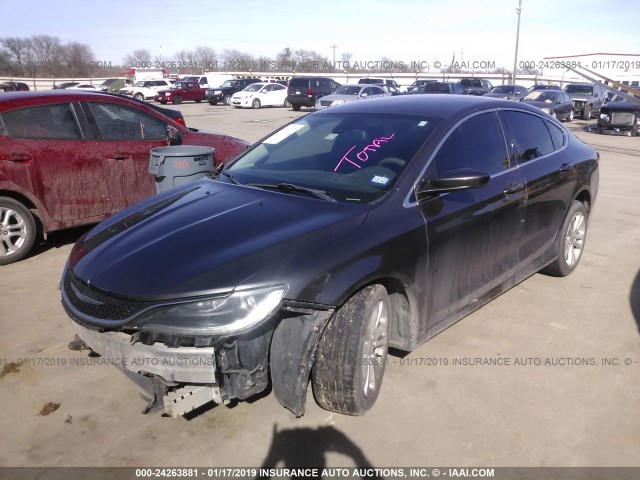 1C3CCCAB2FN576484 - 2015 CHRYSLER 200 LIMITED GRAY photo 2