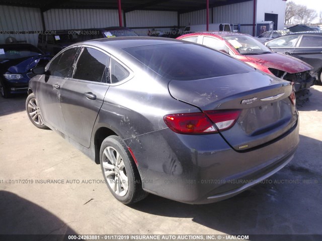 1C3CCCAB2FN576484 - 2015 CHRYSLER 200 LIMITED GRAY photo 3