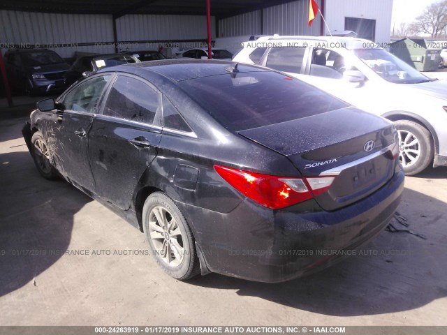 5NPEB4AC6BH098800 - 2011 HYUNDAI SONATA GLS BLACK photo 3