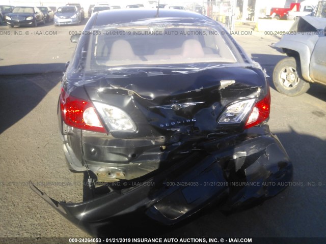 1C3LC46J38N295741 - 2008 CHRYSLER SEBRING LX BLACK photo 6