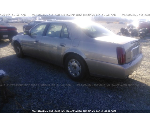 1G6KE57Y11U128067 - 2001 CADILLAC DEVILLE DHS GOLD photo 3